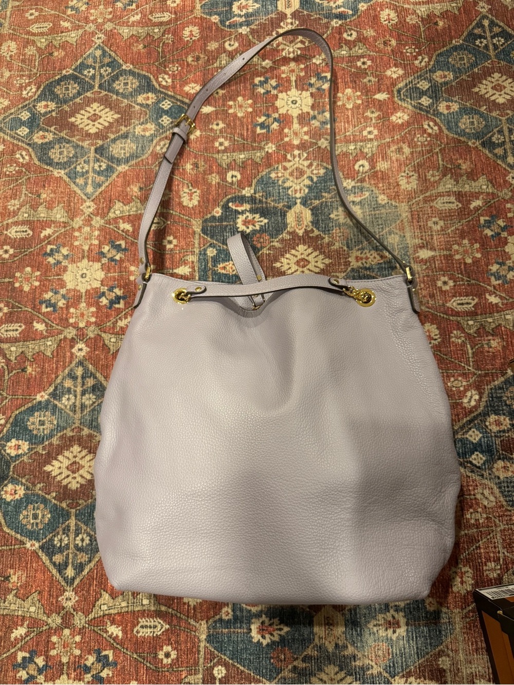 NWT Michael Kors Jet Set Large Chain Shoulder Tote Bag, Leather Lilac